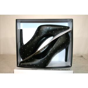 NIB Nine West Tatiana Black Leather Pumps 12 M